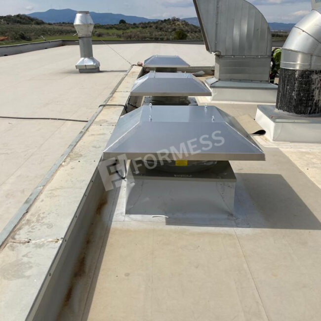 Çatı Tipi Fanla Ortam Taze Hava Beslemesi, endüstriyel taze hava sistemi, çatı fanı uygulamaları, hava besleme sistemi, fabrika havalandırma çözümleri, ortam hava yenileme, endüstriyel iklimlendirme sistemi, hava sirkülasyon fanı, enerji tasarruflu havalandırma,