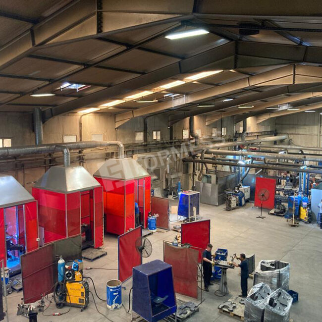 Kaynak Duman Emiş Sistemleri, endüstriyel duman tahliye sistemi, kaynak dumanı filtreleme, lokal emiş uygulamaları, fabrika hava arıtma, duman emiş fanı, kaynak alanı havalandırma, iş güvenliği sistemleri, endüstriyel hava temizleme,