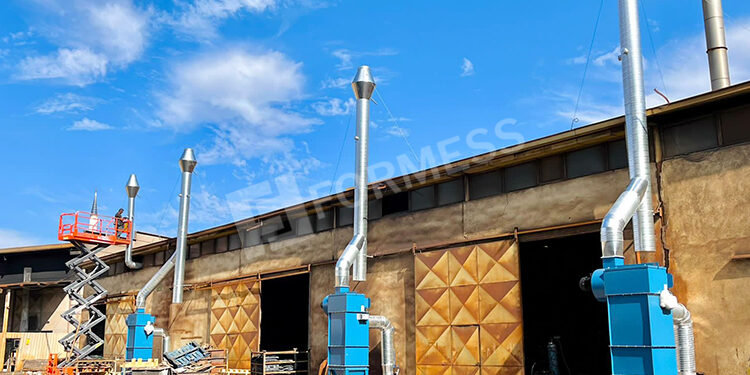 Taşlama ve Kumlama Hatları Lokal Toz Toplama Sistemi, lokal toz toplama, taşlama tozu emişi, kumlama tozu toplama, endüstriyel toz kontrolü, üretim hattı toz emişi, atölye toz tahliye, metal işleme toz sistemi,