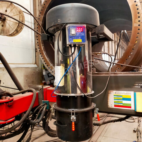 Toz Altı Kaynak Toz-Duman Emme Sistemi, toz altı kaynak emişi, kaynak dumanı toplama, endüstriyel toz emiş sistemi, kaynak havalandırma, üretim alanı duman kontrolü, metal kaynak tozu sistemi, atölye toz tahliye,