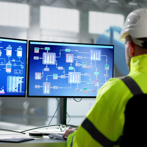 Akıllı İklimlendirme ve Otomasyon Çözümleri, endüstriyel akıllı iklimlendirme görseli, otomasyon kontrollü HVAC sistemi, enerji verimli iklimlendirme, tesis içi otomasyon uygulaması, akıllı fabrika iklimlendirme, endüstriyel kontrol sistemi, sensör destekli iklimlendirme çözümü,