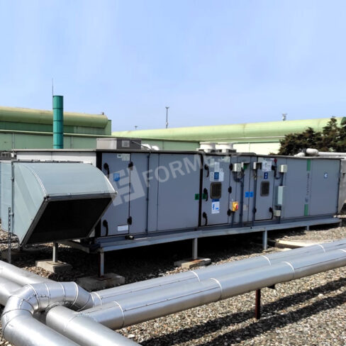 Isı Geri Kazanımlı Klima Santrali Kurulumu, ısı geri kazanımlı klima santrali, heat recovery air handling unit, enerji tasarruflu klima santrali, endüstriyel klima santrali kurulumu, mekanik tesisat klima santrali, çatı üstü klima santrali, Formess klima santrali projesi,
