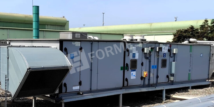 Isı Geri Kazanımlı Klima Santrali Kurulumu, ısı geri kazanımlı klima santrali, heat recovery air handling unit, enerji tasarruflu klima santrali, endüstriyel klima santrali kurulumu, mekanik tesisat klima santrali, çatı üstü klima santrali, Formess klima santrali projesi,