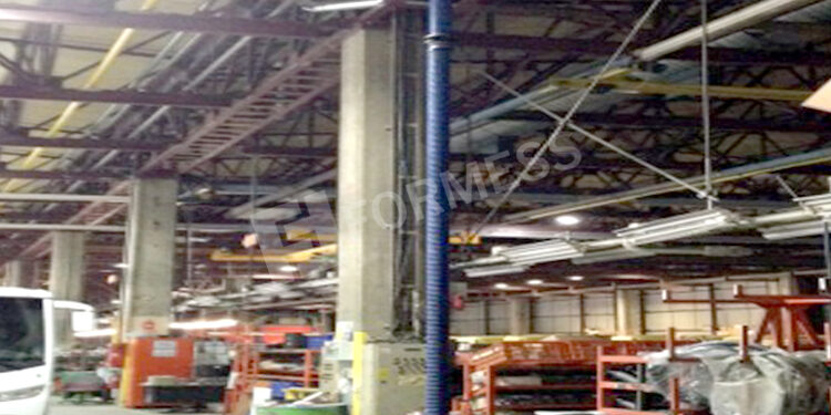 Kamyon Egzoz Gazı Emiş Sistemi, kamyon egzoz emiş hortumu, ağır vasıta egzoz gazı emiş sistemi, servis içi egzoz tahliye sistemi, raylı egzoz emiş ünitesi, tavan tipi egzoz emiş hattı, araç bakım atölyesi havalandırma, Formess egzoz gazı çözümleri,