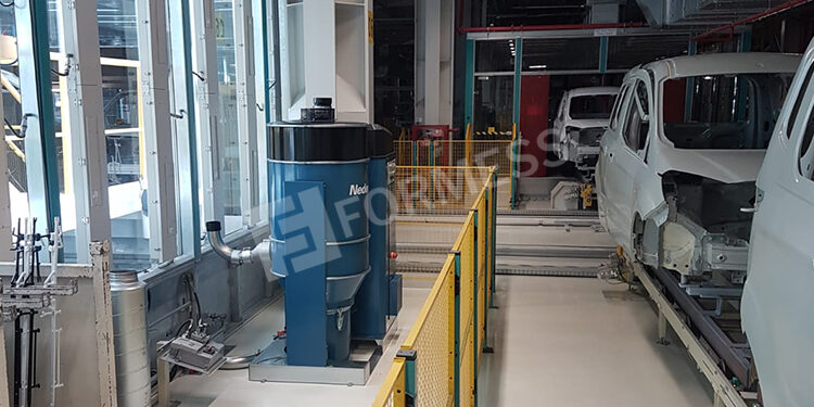 Zımpara Toz Toplama Vakum Sistemi, zımpara tozu vakum hattı, zımpara tozu filtre ünitesi, taşlama zımpara toz emişi, zımpara kabini vakumlu davlumbaz, atölye zımpara istasyonu emiş kolu, merkezî zımpara toz vakum santrali, Formess zımpara vakum çözümleri,